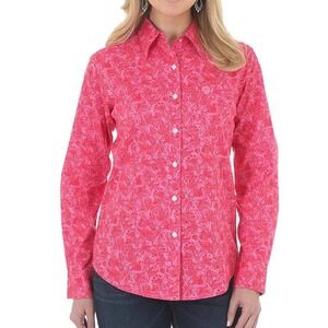 Wrangler GEORGE STRAIT For HER Long Sleeve COWGIRL WESTERN SHIRT Button Down